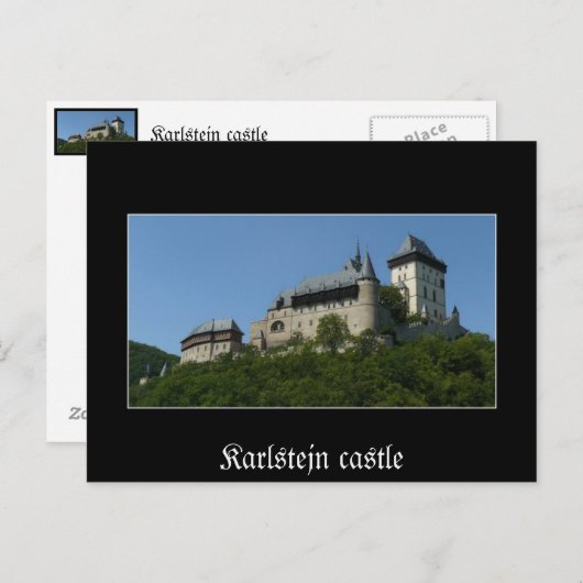 Briefkaart Karlstejn (Voorkant / Achterkant)