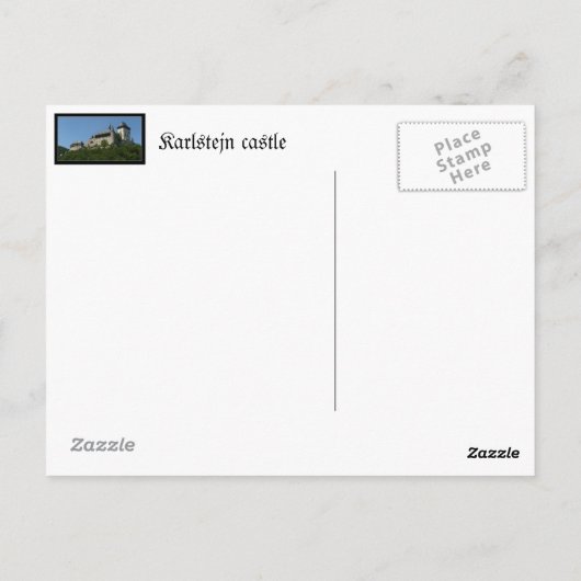 Briefkaart Karlstejn (Achterkant)