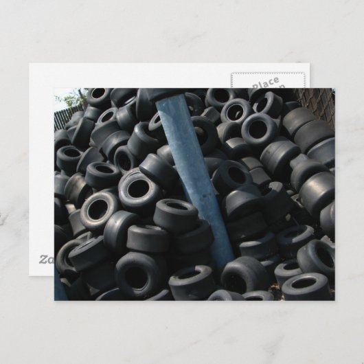 Briefkaart Kart Tires (Voorkant / Achterkant)