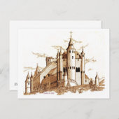 Briefkaart - Kasteel in Spanje (sepia) (Voorkant / Achterkant)