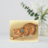 briefkaart "kat en muis" (Staand voorkant)