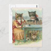 Briefkaart "Kat Familie" (Voorkant / Achterkant)
