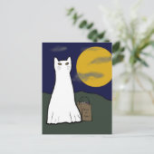 Briefkaart Kat van spoky Trick or treat (Staand voorkant)