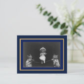 Briefkaart Katten en Doll Skipping (Staand voorkant)