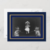 Briefkaart Katten en Doll Skipping (Voorkant / Achterkant)