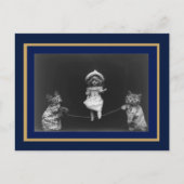 Briefkaart Katten en Doll Skipping (Voorkant)