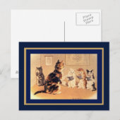 Briefkaart katten op school (Voorkant / Achterkant)