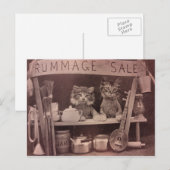 Briefkaart katten Rummage Verkoop (Voorkant / Achterkant)