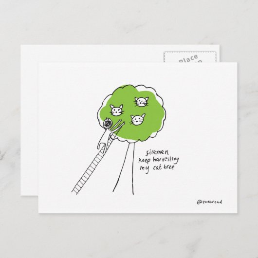 briefkaart kattenboom (Voorkant / Achterkant)