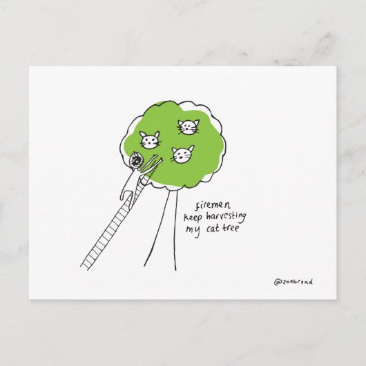 briefkaart kattenboom (Voorkant)