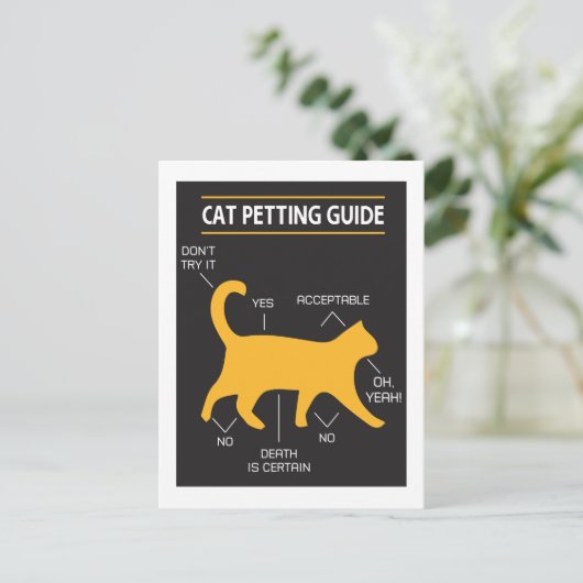 Briefkaart kattenhandleiding (Staand voorkant)