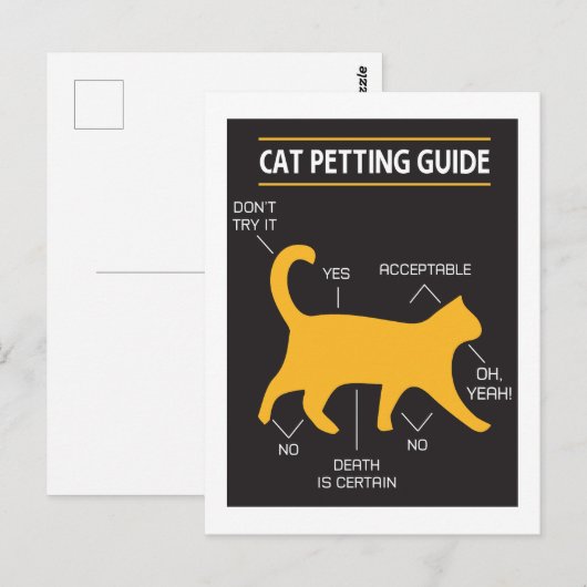 Briefkaart kattenhandleiding (Voorkant / Achterkant)