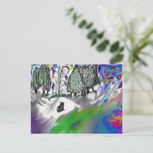 briefkaart "Katzen Farben" (Staand voorkant)