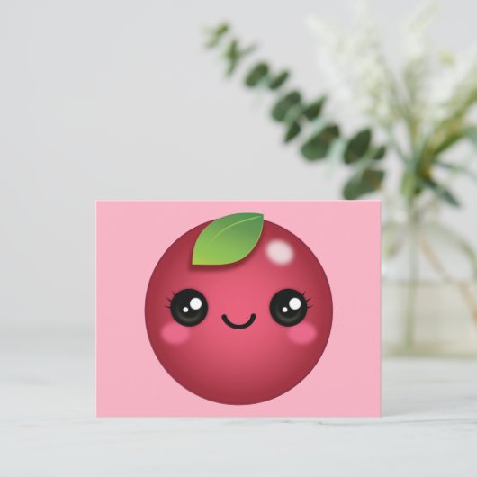 Briefkaart Kawaii Cranberry (Staand voorkant)