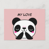 Briefkaart Kawaii Cute Panda (Voorkant)