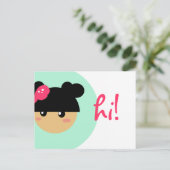 briefkaart kawaii || kantoorbenodigdheden (Staand voorkant)