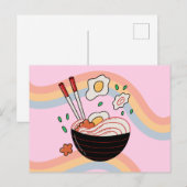 Briefkaart Kawaii Noodles (Voorkant / Achterkant)