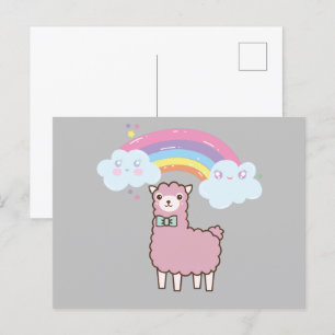 Briefkaart Kawaii Rainbow Lame