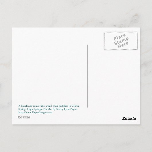 Briefkaart Kayak en Tubes (Achterkant)