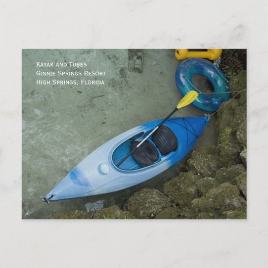 Briefkaart Kayak en Tubes (Voorkant)