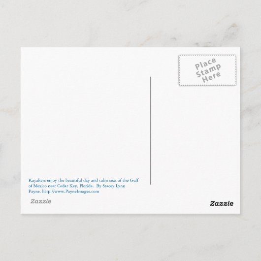 Briefkaart Kayak Trip (Achterkant)