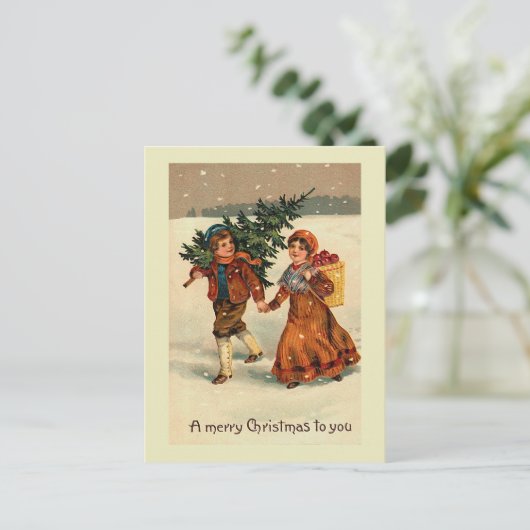 briefkaart "Kerstappels" (Staand voorkant)