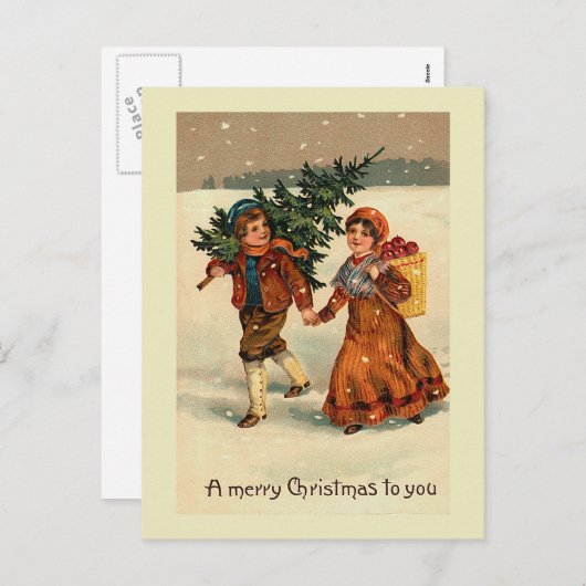 briefkaart "Kerstappels" (Voorkant / Achterkant)