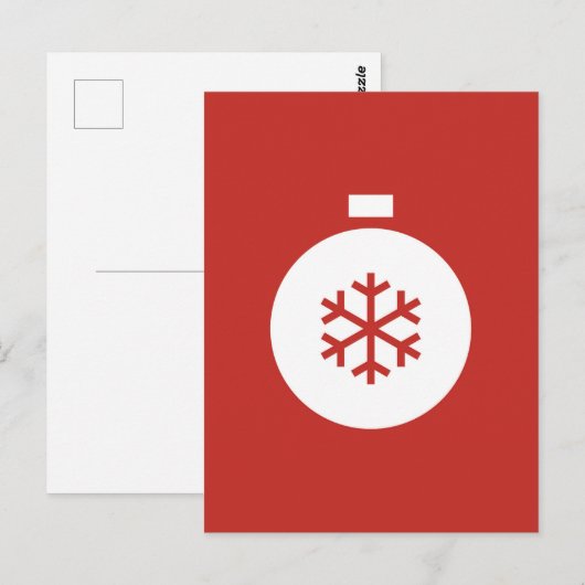 Briefkaart kerstbal (Voorkant / Achterkant)