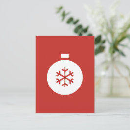 Briefkaart kerstbal