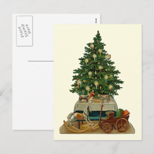 Briefkaart "kerstboom" (Voorkant / Achterkant)