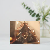 Briefkaart kerstboomkunst (Staand voorkant)
