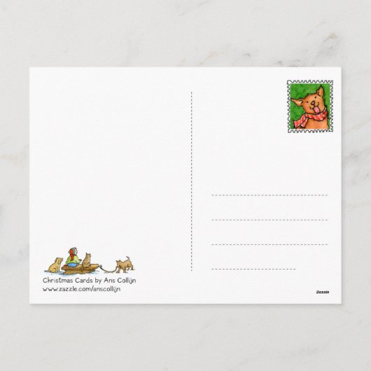 Briefkaart "Kerstbriefjes" (Achterkant)