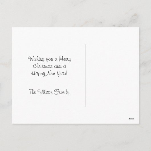 Briefkaart kerstcadeaus (Achterkant)