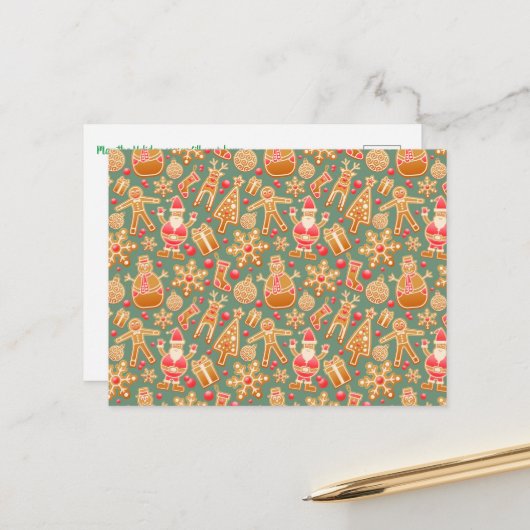 Briefkaart kerstcollage (Voorkant / Achterkant in situ)