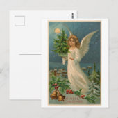 Briefkaart: Kerstengel met kleine boom Briefkaart (Voorkant / Achterkant)