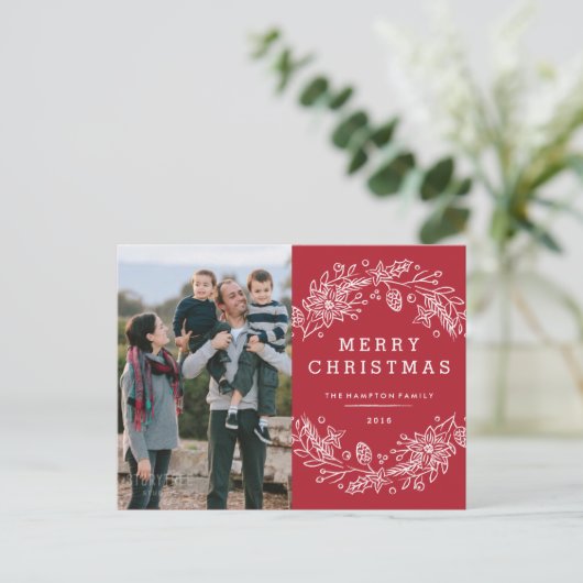 Briefkaart kerstfeestdag - Berry (Staand voorkant)