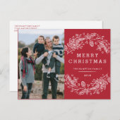 Briefkaart kerstfeestdag - Berry (Voorkant / Achterkant)