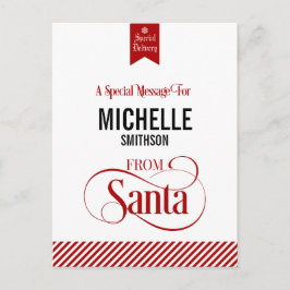 Briefkaart kerstfeestdag in Santa Claus