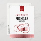 Briefkaart kerstfeestdag in Santa Claus (Voorkant / Achterkant)