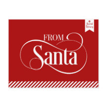 Briefkaart kerstfeestdag in Santa Claus