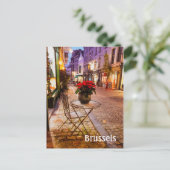 Briefkaart kerstfoto Brussel België (Staand voorkant)
