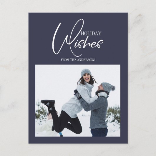 Briefkaart kerstfoto feestdag (Voorkant)