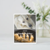 Briefkaart kerstfoto's kaarsen - HAMbWG (Staand voorkant)