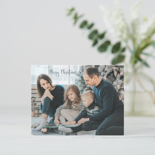 Briefkaart kerstfoto's - siervoorwerpen (Staand voorkant)