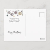 Briefkaart kerstfoto's - siervoorwerpen (Achterkant)