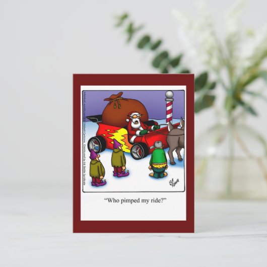 Briefkaart kerstHumor (Staand voorkant)