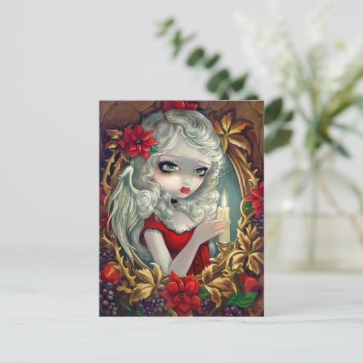 briefkaart "Kerstkaars" (Staand voorkant)