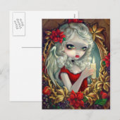 briefkaart "Kerstkaars" (Voorkant / Achterkant)