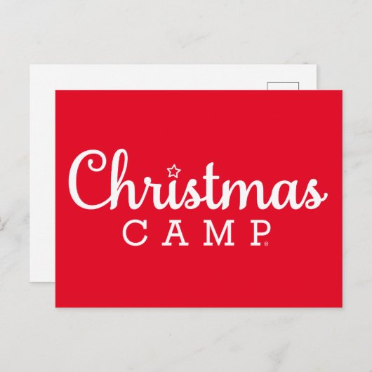 Briefkaart kerstkamp | CHRISTMAS CAMP (Voorkant / Achterkant)
