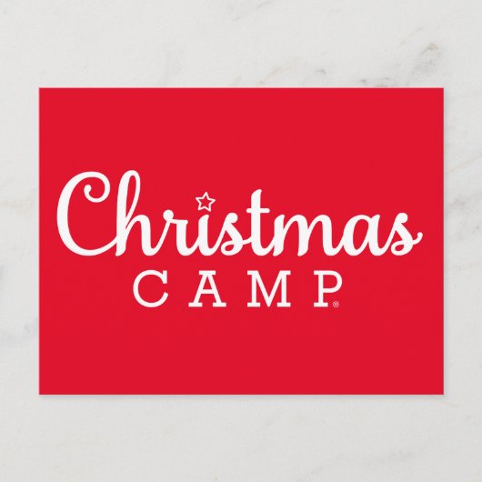 Briefkaart kerstkamp | CHRISTMAS CAMP (Voorkant)